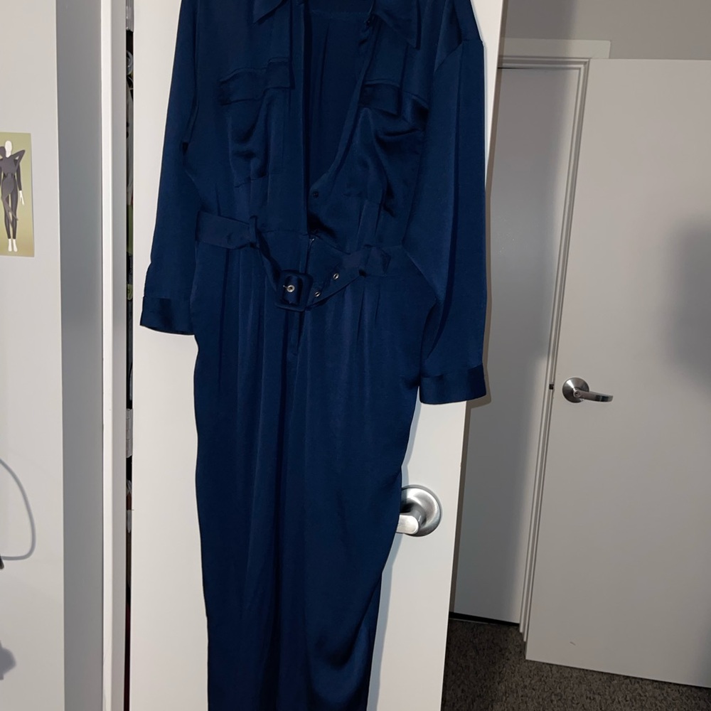 Express Deep Navy Jumpsuit with Belt